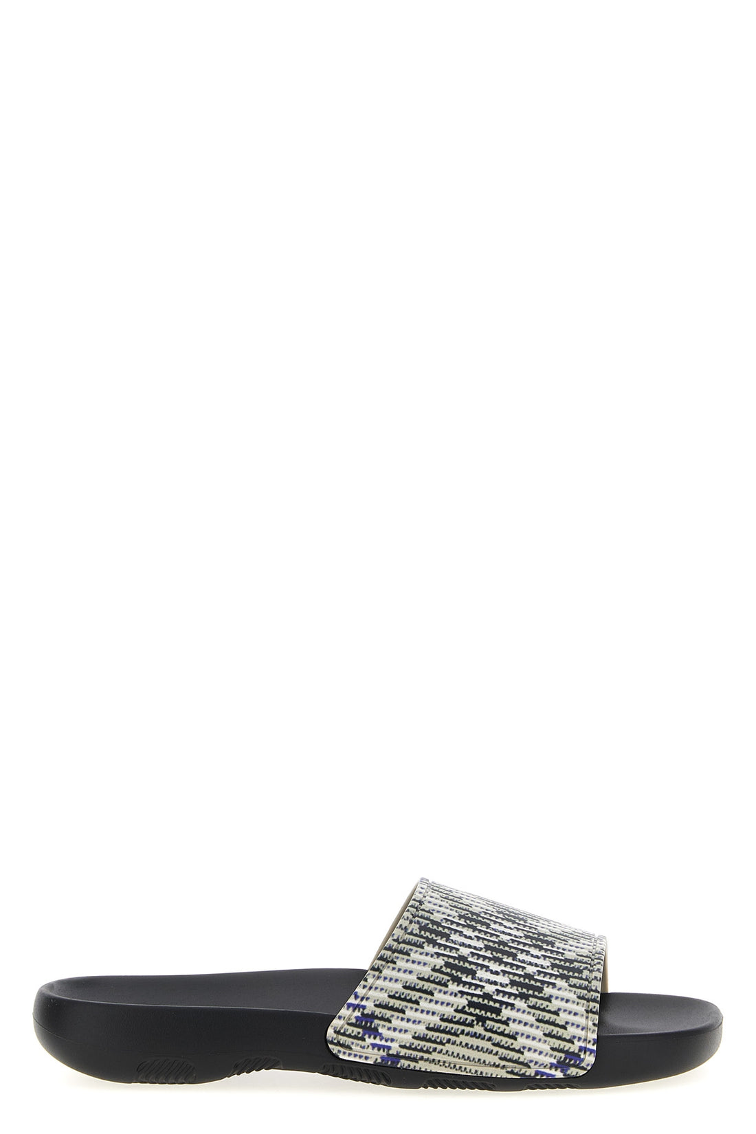 BURBERRY 41 dive check sandals in thermoplastic polyurethane