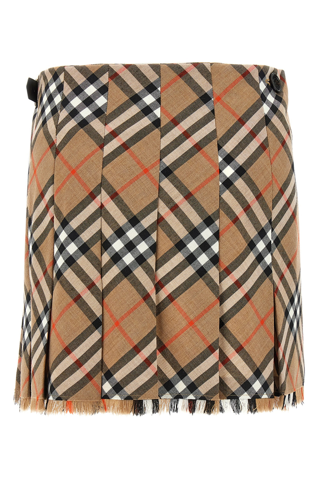 BURBERRY 4 mini skirt in woven wool blend