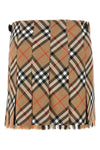 mini skirt in woven wool blend