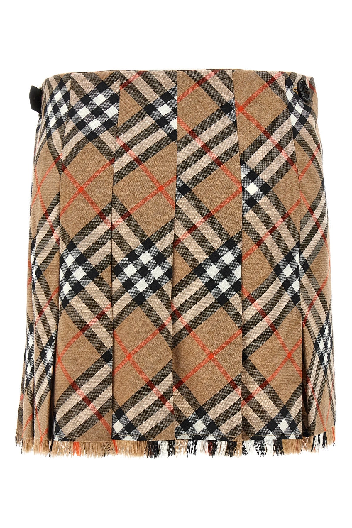 mini skirt in woven wool blend