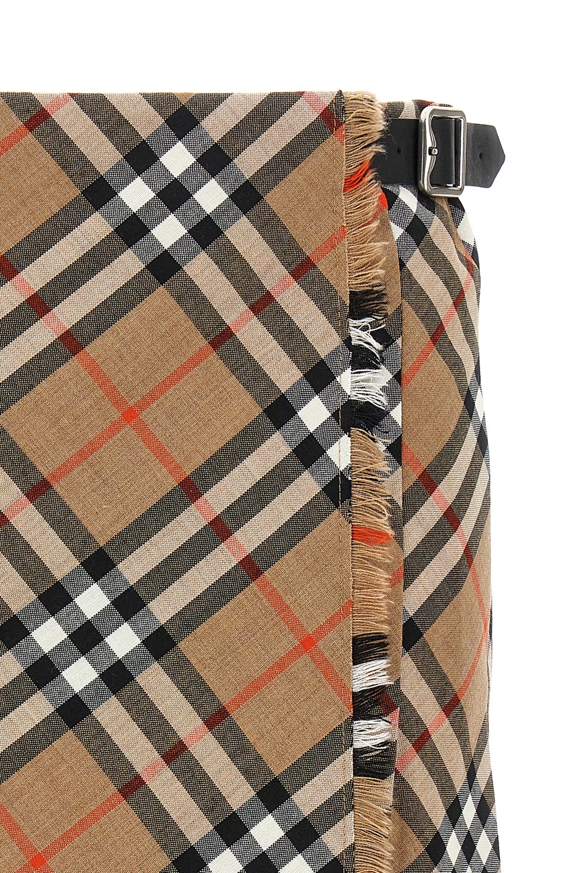 mini skirt in woven wool blend