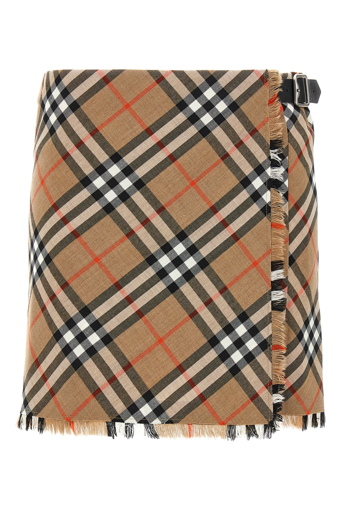 BURBERRY 4 mini skirt in woven wool blend