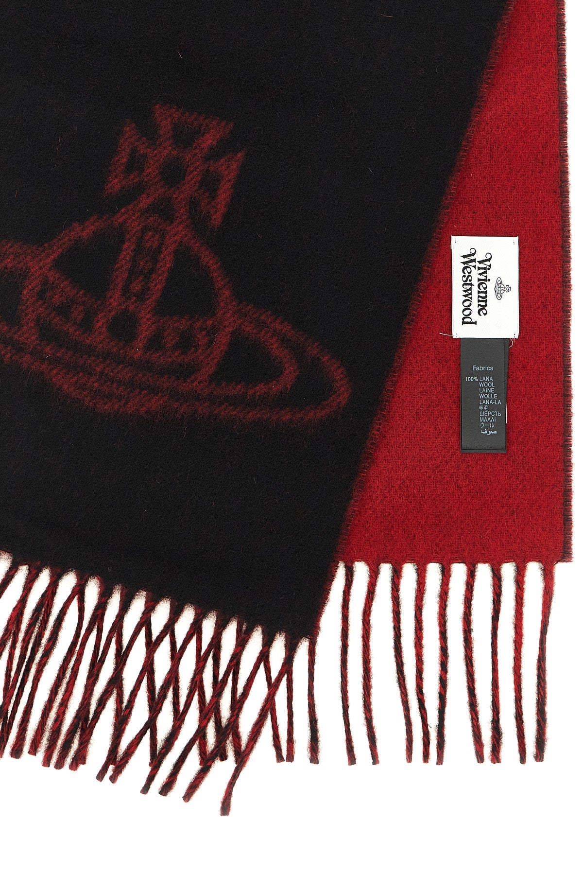 the vivienne westwood scarf in pure wool embodies the rebellious and sophistica