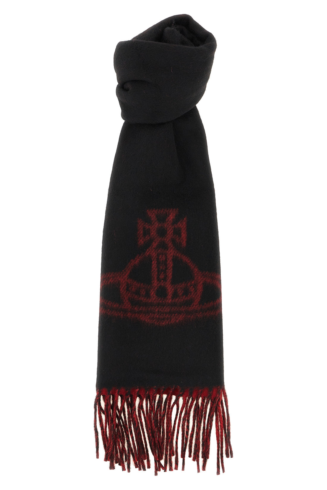 VIVIENNE WESTWOOD OS the vivienne westwood scarf in pure wool embodies the rebellious and sophistica