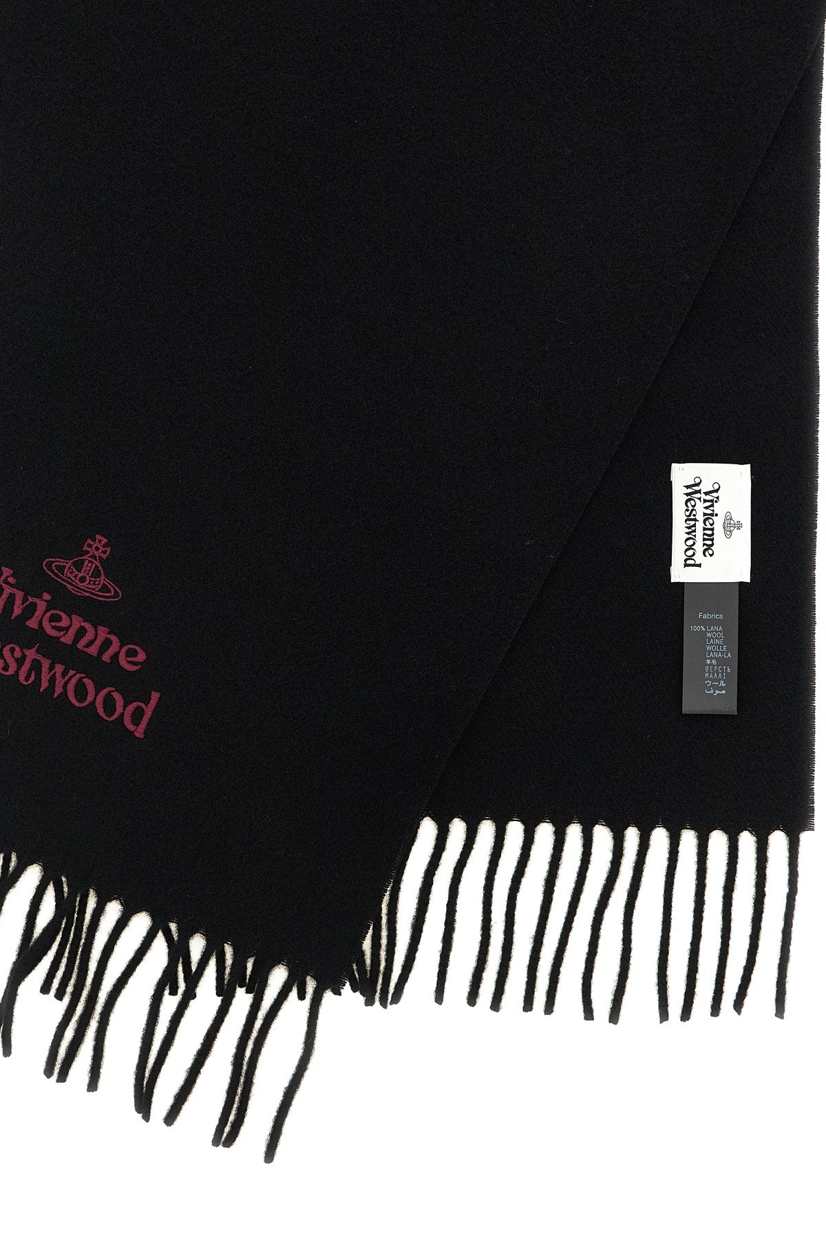 the vivienne westwood pure wool scarf is an essential accessory