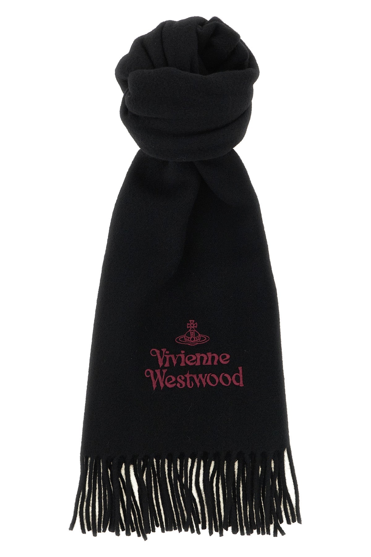 the vivienne westwood pure wool scarf is an essential accessory