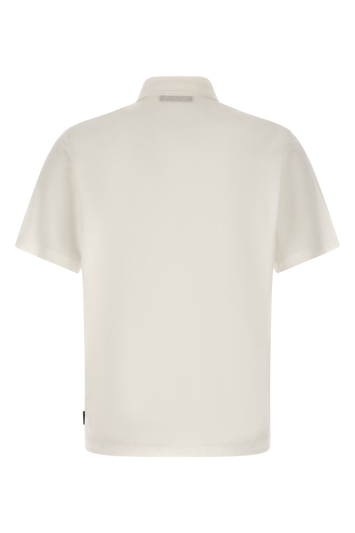 polo shirt in cotton and silk blend