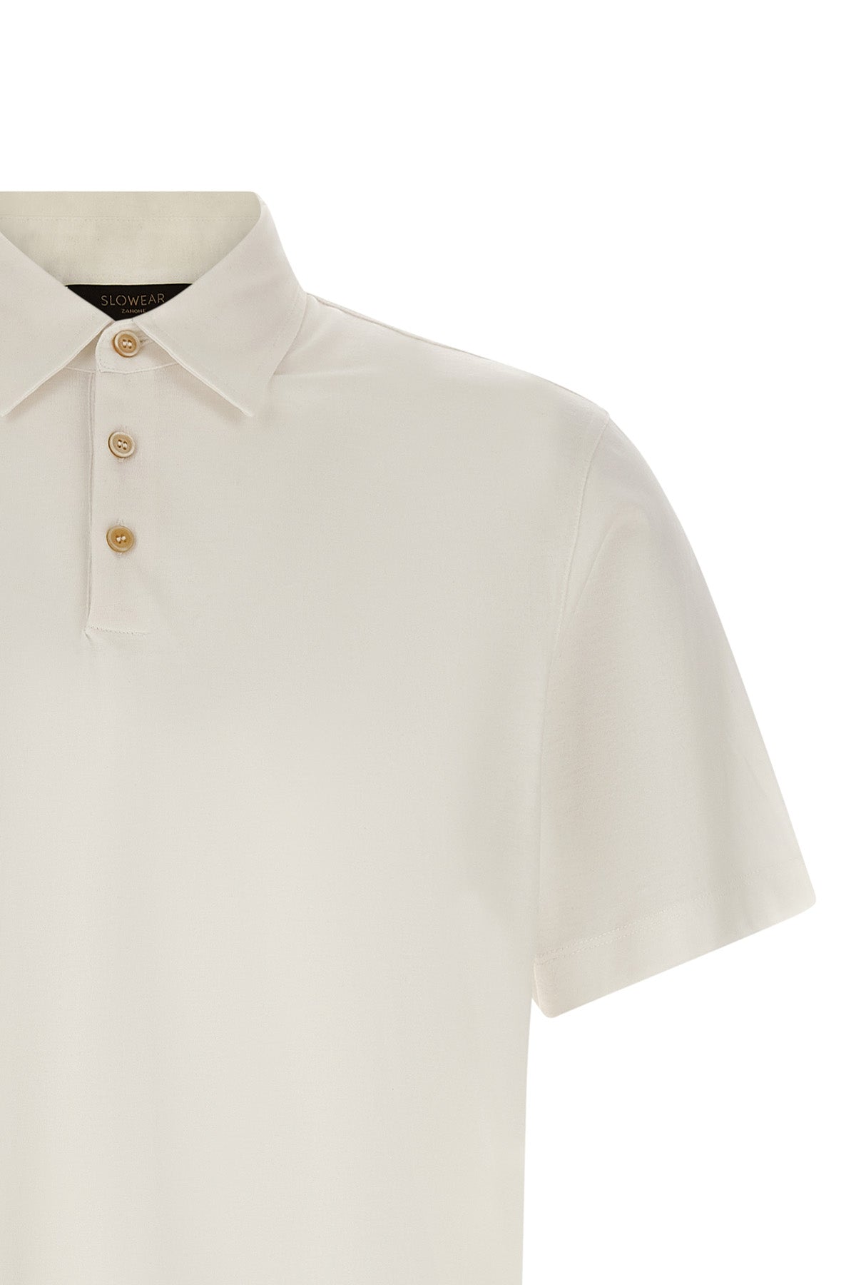 polo shirt in cotton and silk blend