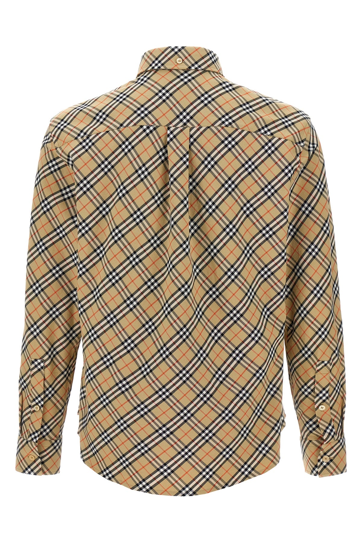 check print cotton shirt