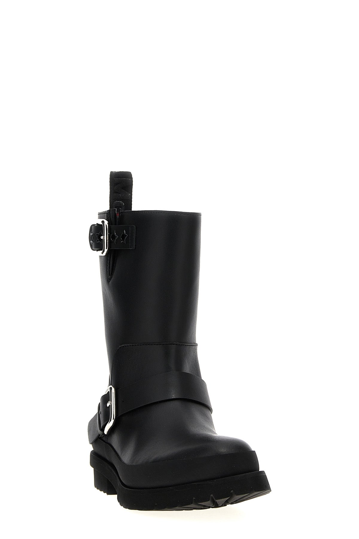 biker ankle boots in vegea fabric