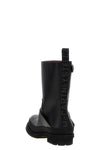 biker ankle boots in vegea fabric