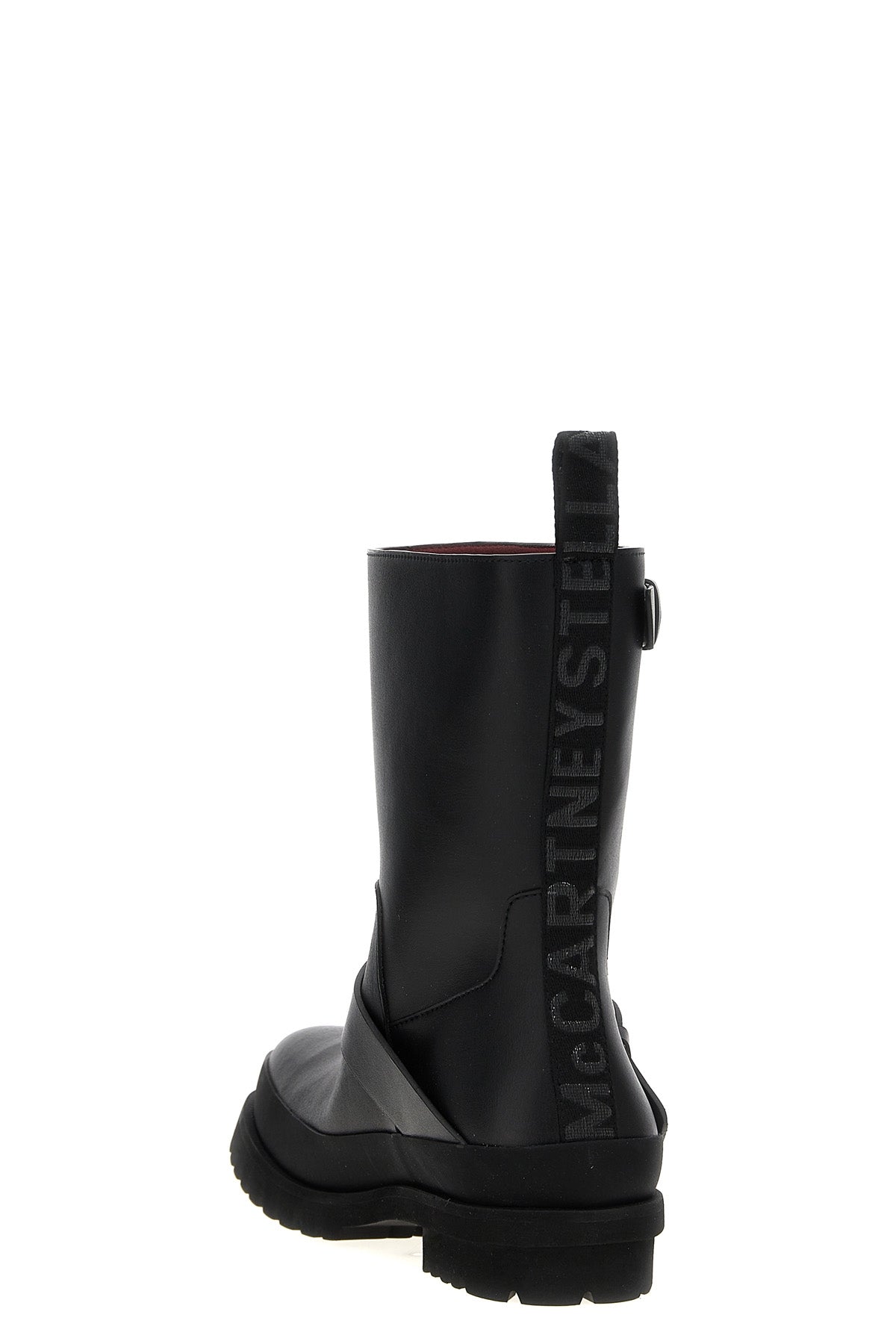 biker ankle boots in vegea fabric
