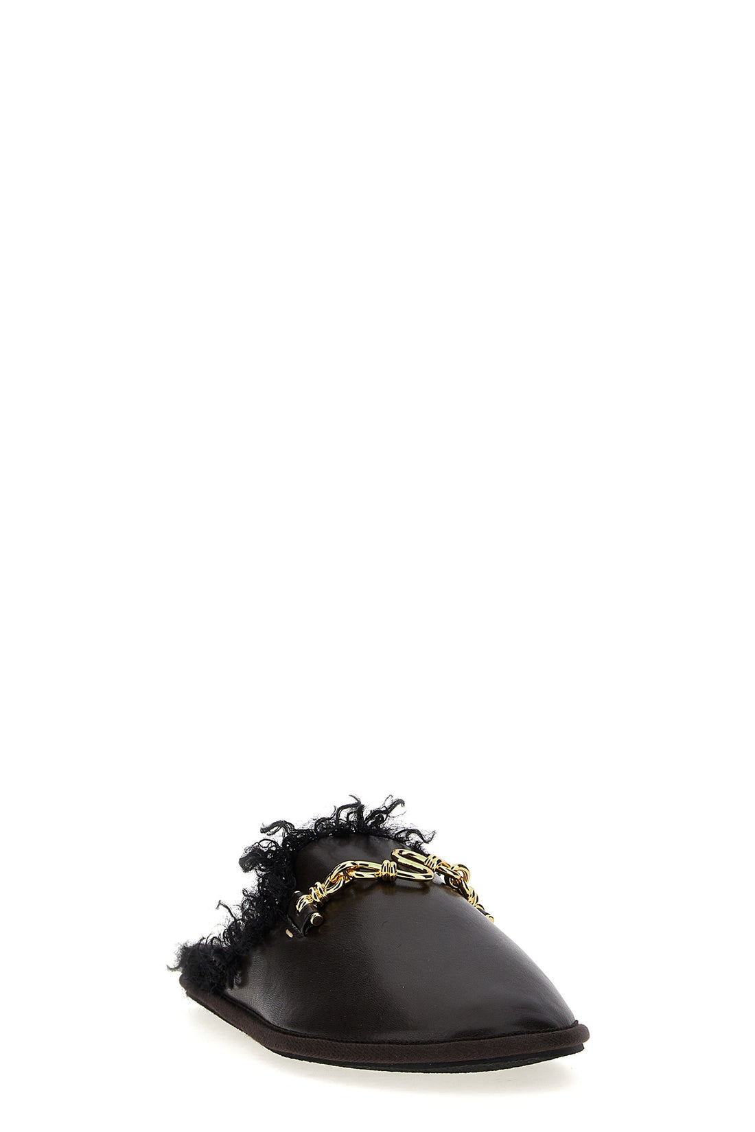 STELLA MCCARTNEY 37 backless ryder sabots in leather-effect fabric