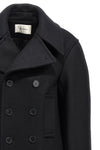 oversize double-breasted wool caban coat