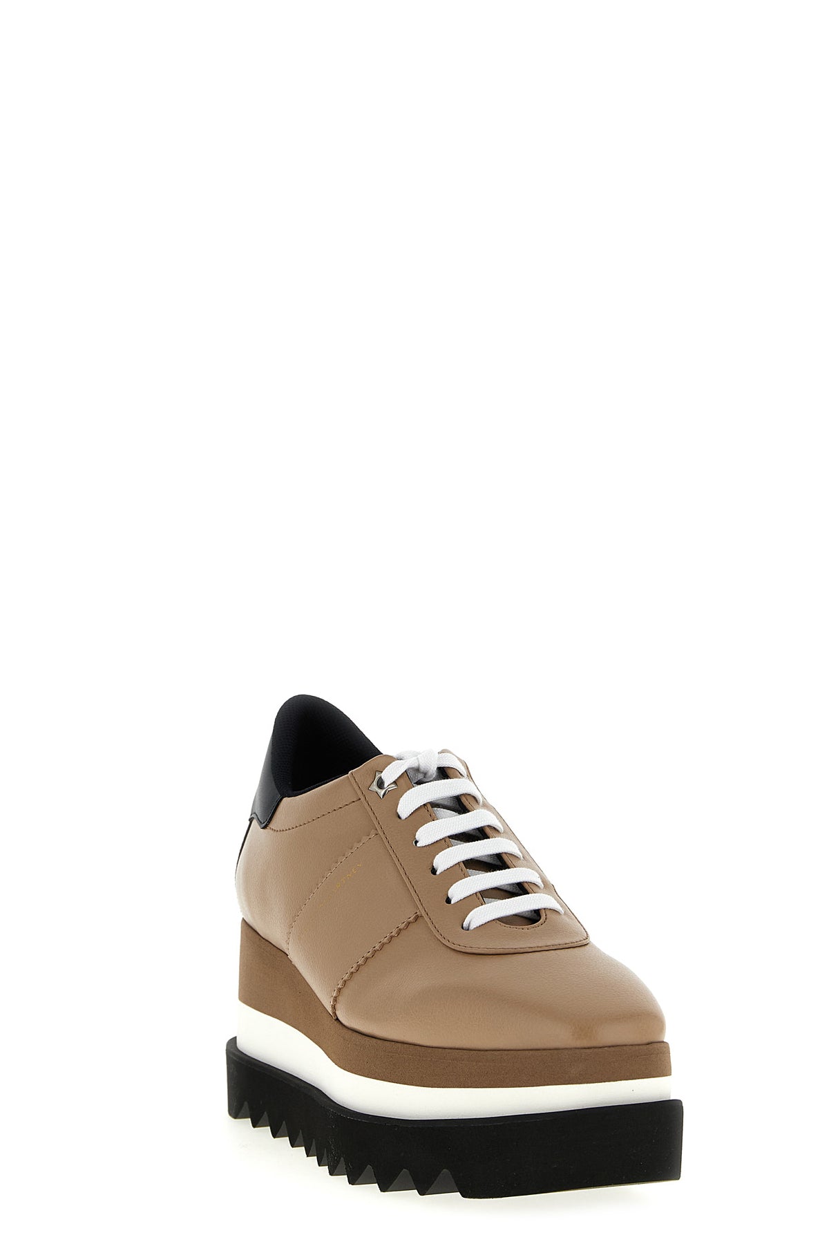 elyse sneakers in soft grainy leather-effect fabric