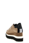 elyse sneakers in soft grainy leather-effect fabric