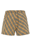 check print cotton shorts