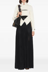 long pleated skirt in semi-transparent viscose