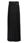 long pleated skirt in semi-transparent viscose