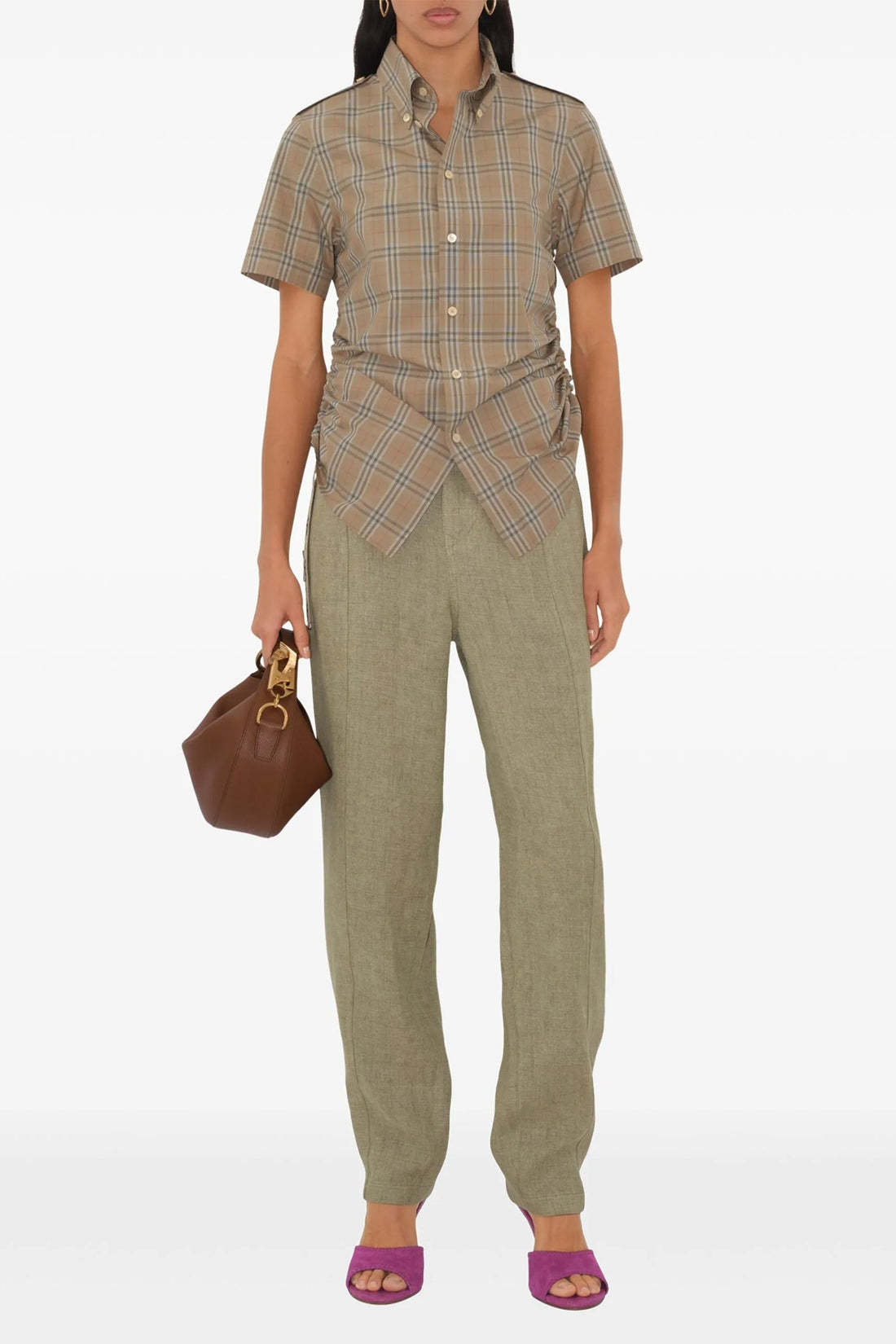 BURBERRY 4 check-print cotton shirt