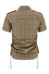 check-print cotton shirt