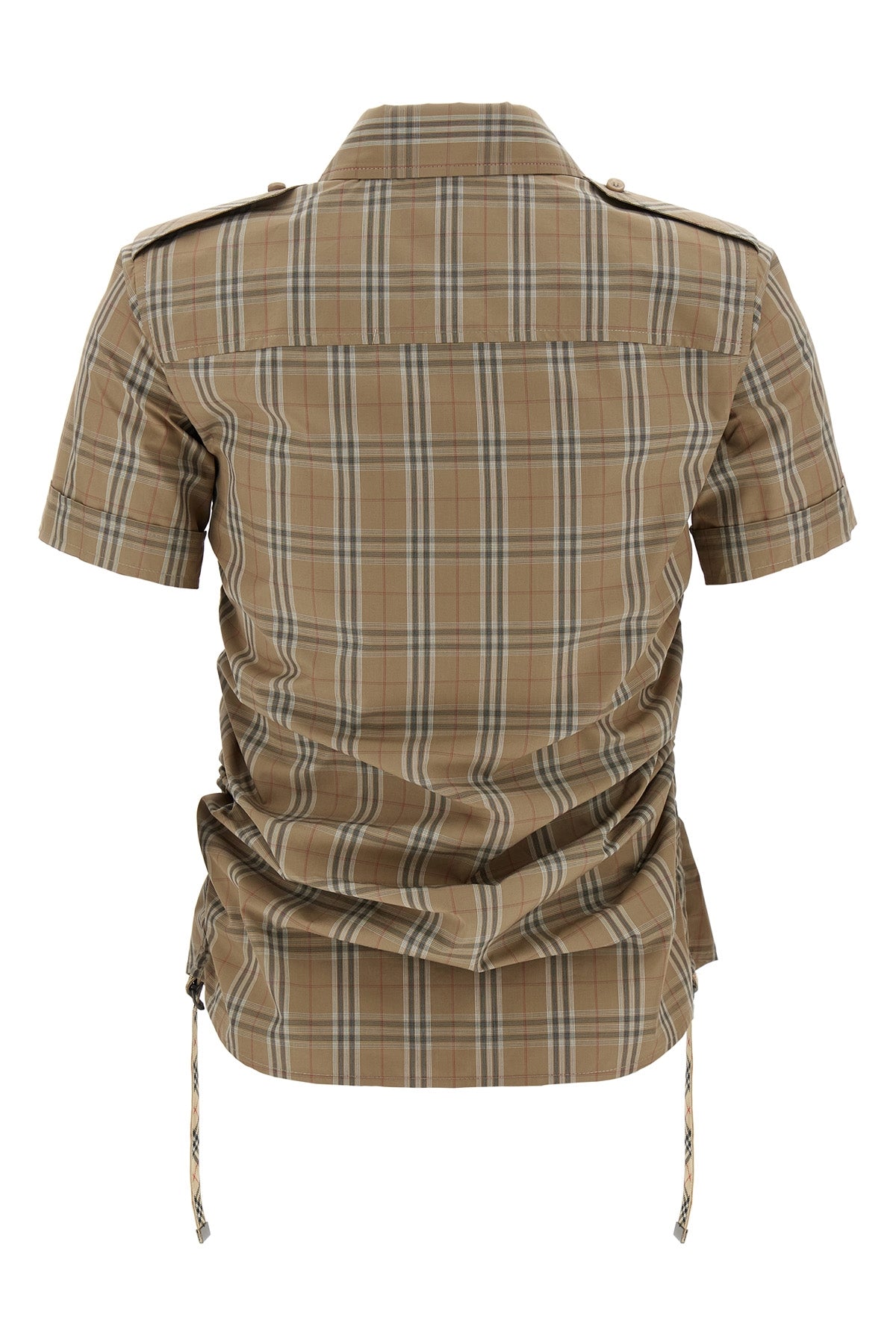 check-print cotton shirt