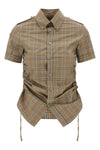 check-print cotton shirt