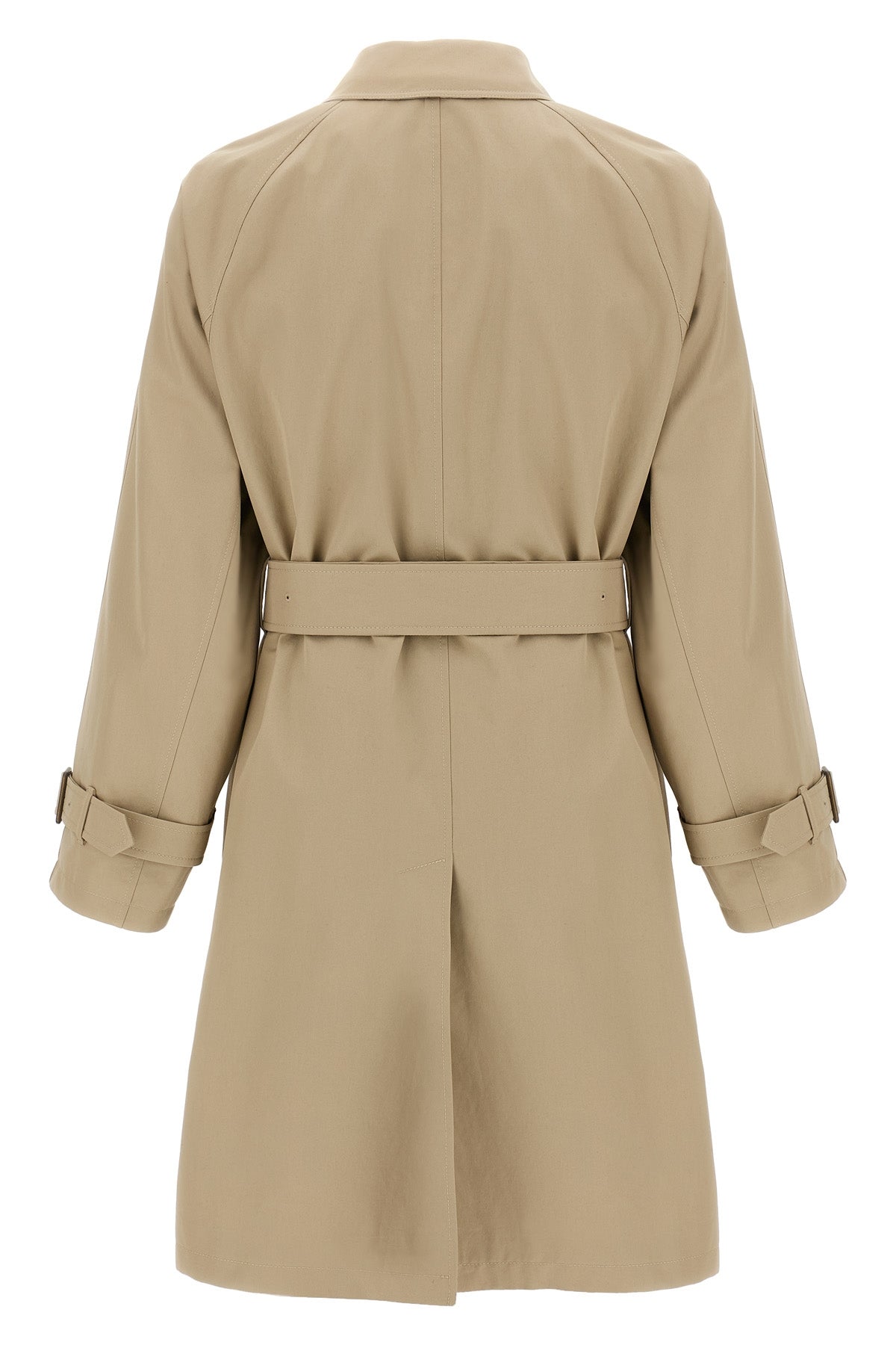 single-breasted gabardine car coat