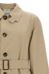 single-breasted gabardine car coat