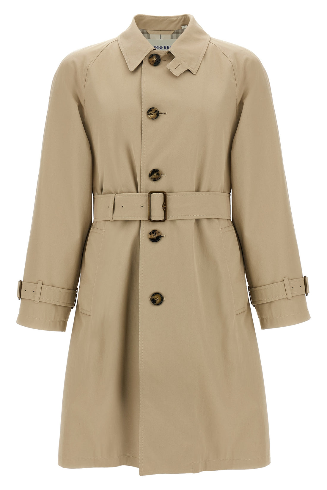 BURBERRY 50 single-breasted gabardine car coat
