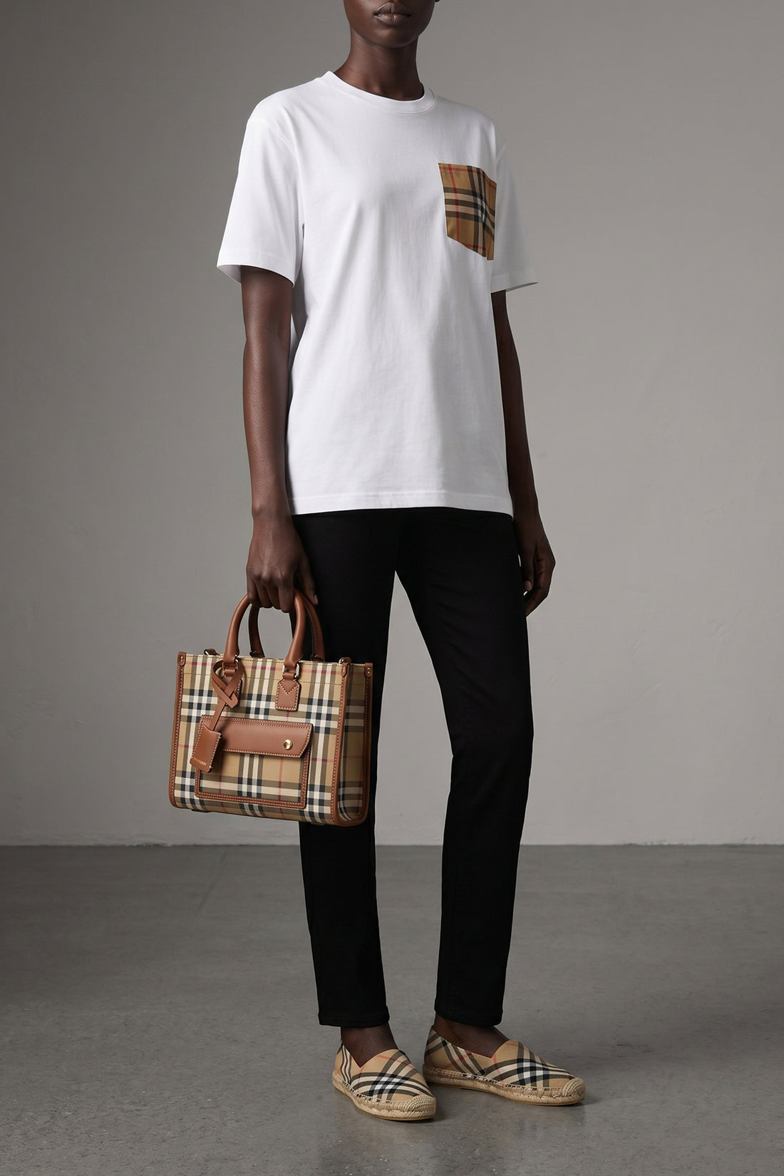 BURBERRY 36 espadrilles in linen blend fabric