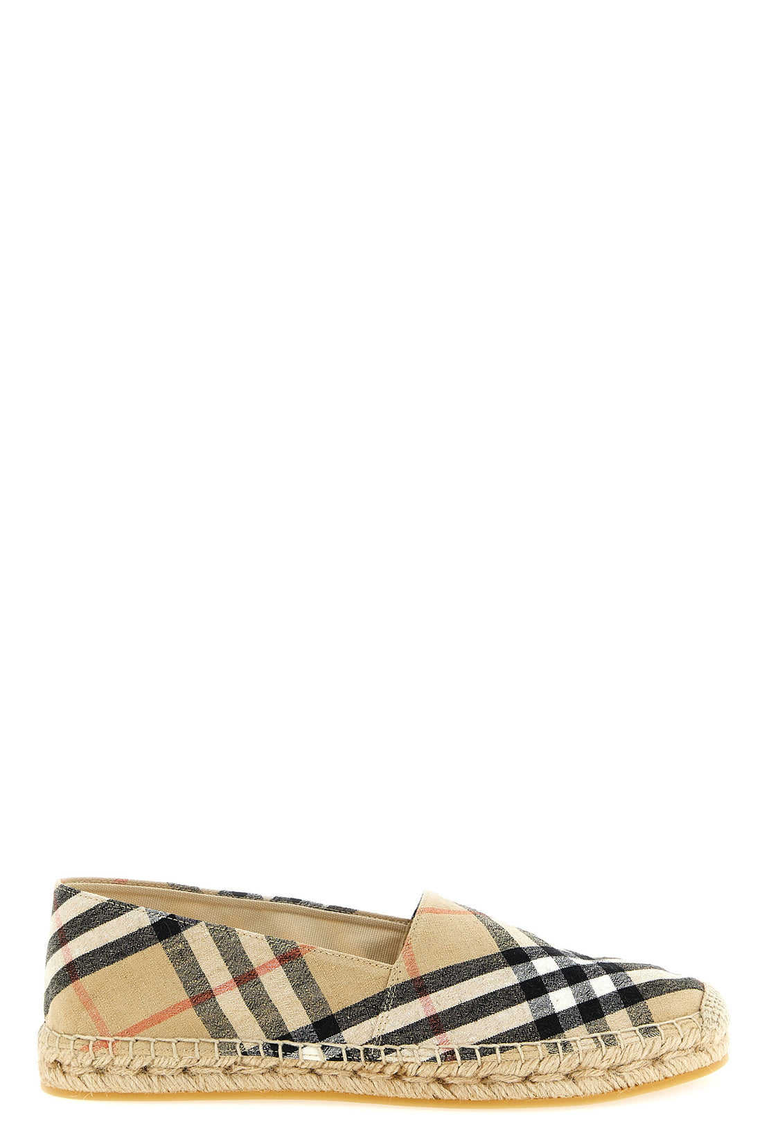 BURBERRY 36 espadrilles in linen blend fabric