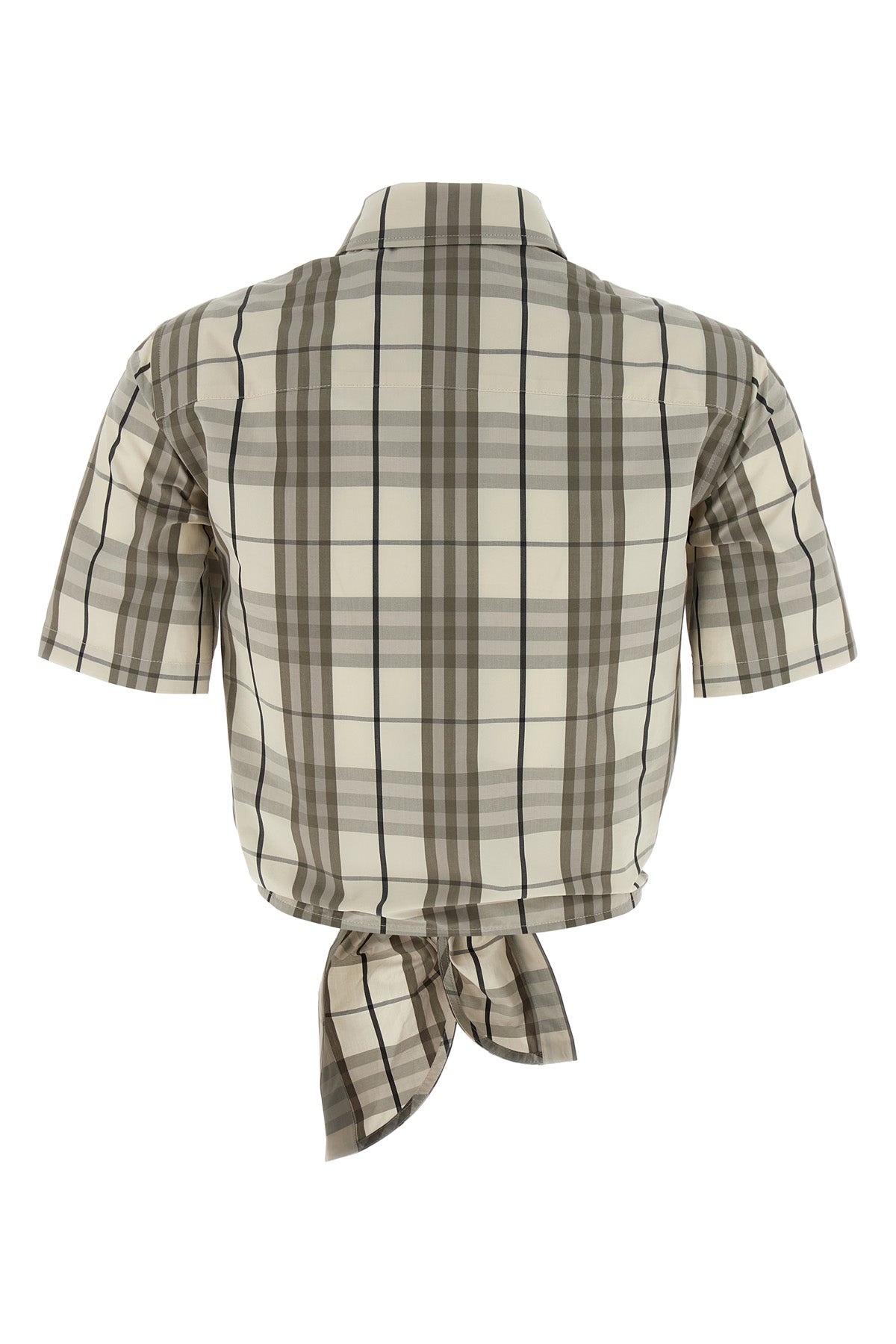 check print cotton shirt