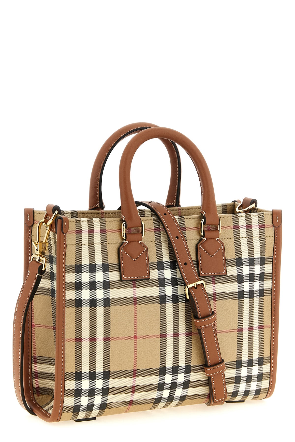 freya mini shopping bag in cotton blend coated