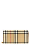burberry check print elmore cotton blend wallet
