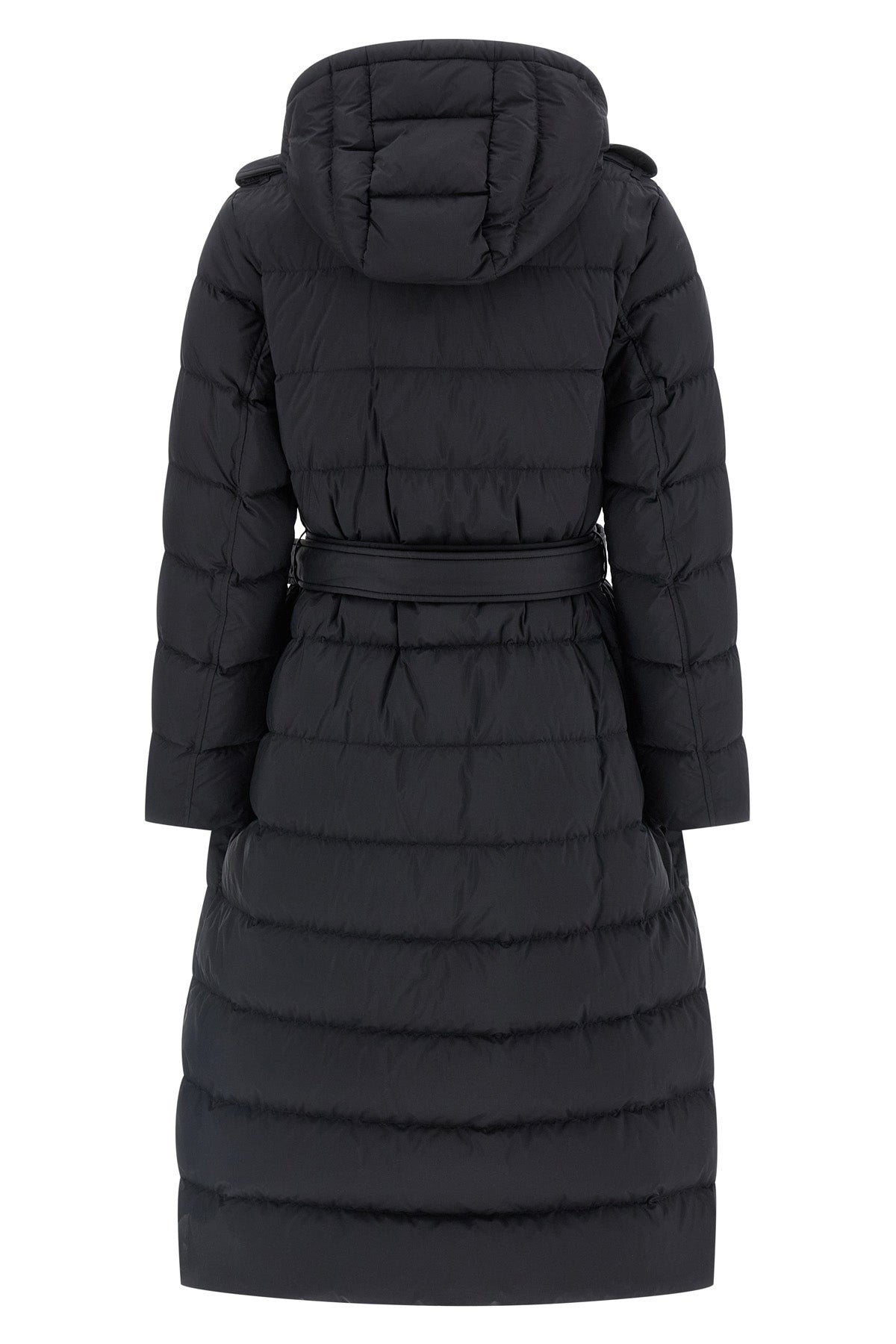 padded and quilted trench coat