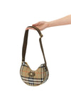 horseshoe quilted nylon blend crossbody bag