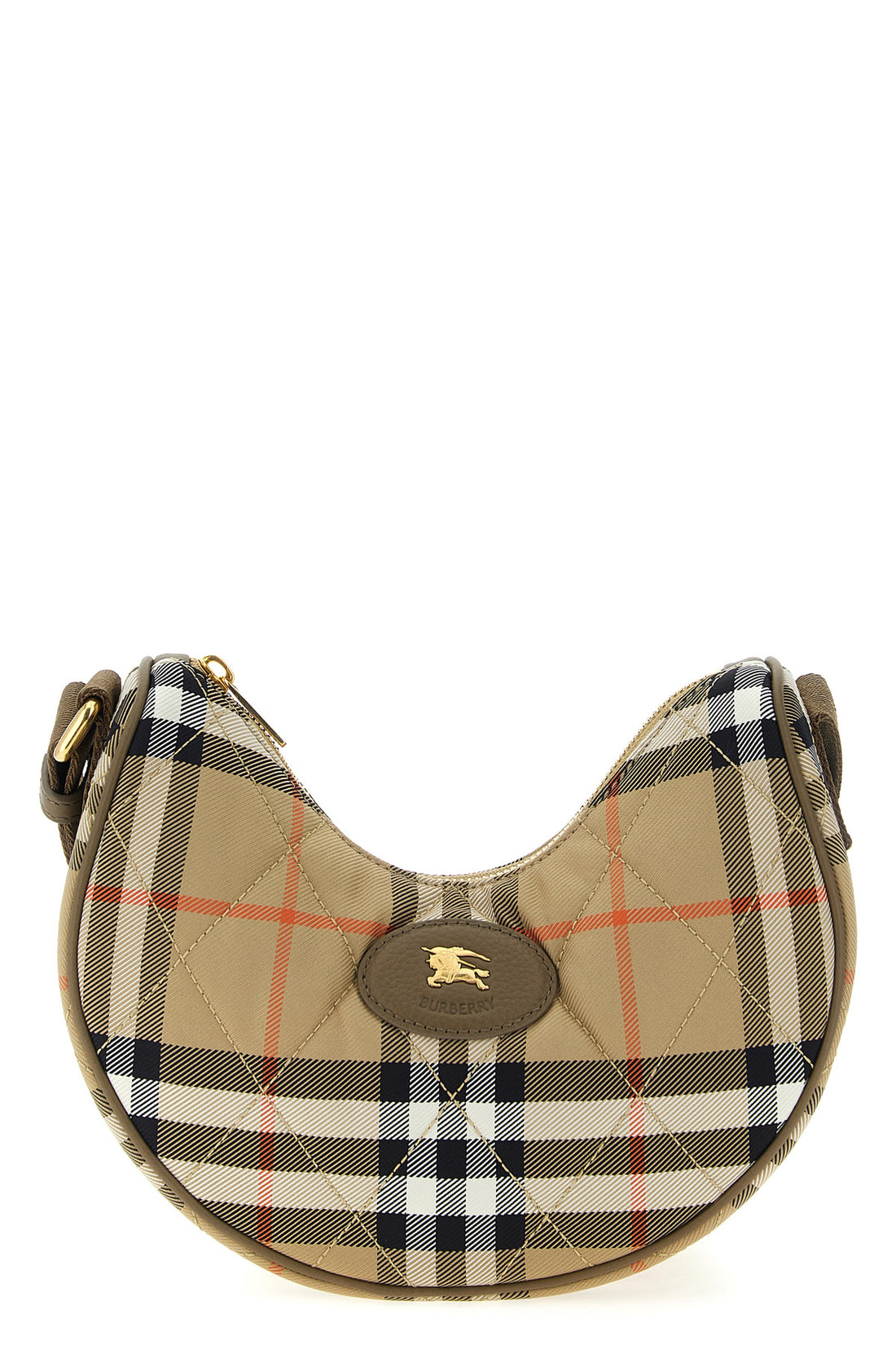 BURBERRY OS horseshoe quilted nylon blend crossbody bag