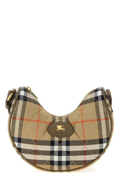 horseshoe quilted nylon blend crossbody bag