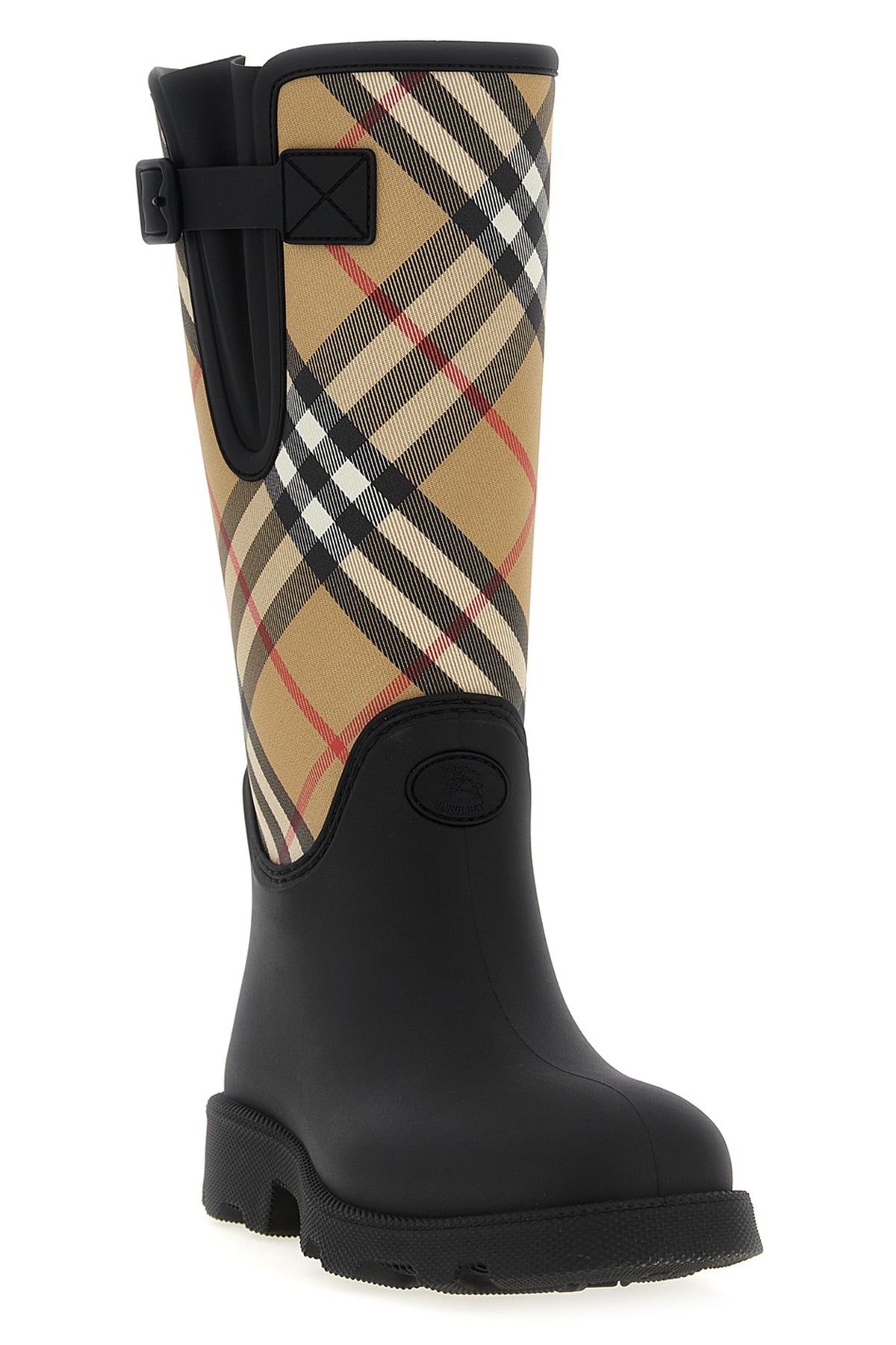marsh stamp boots in rubber and nylon blend woven