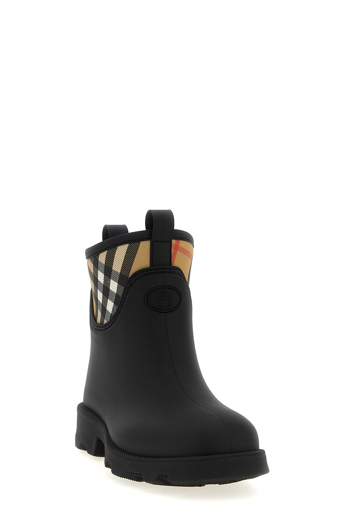 BURBERRY 41 marsh stamp ankle boots in rubber and nylon blend woven
