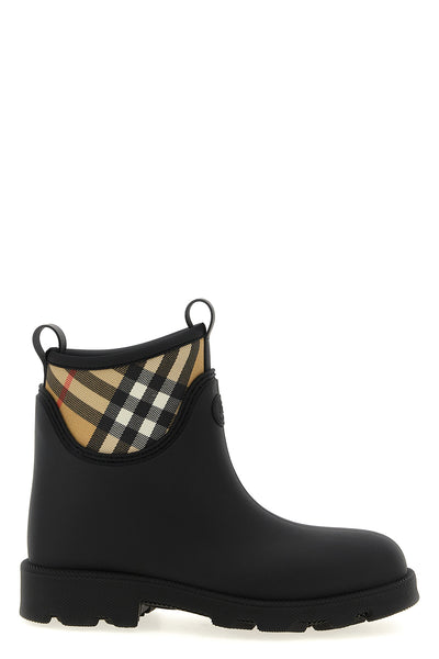 marsh stamp ankle boots in rubber and nylon blend woven