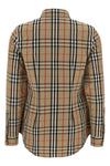 burberry check stretch cotton twill lapwing shirt