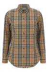 burberry check stretch cotton twill lapwing shirt