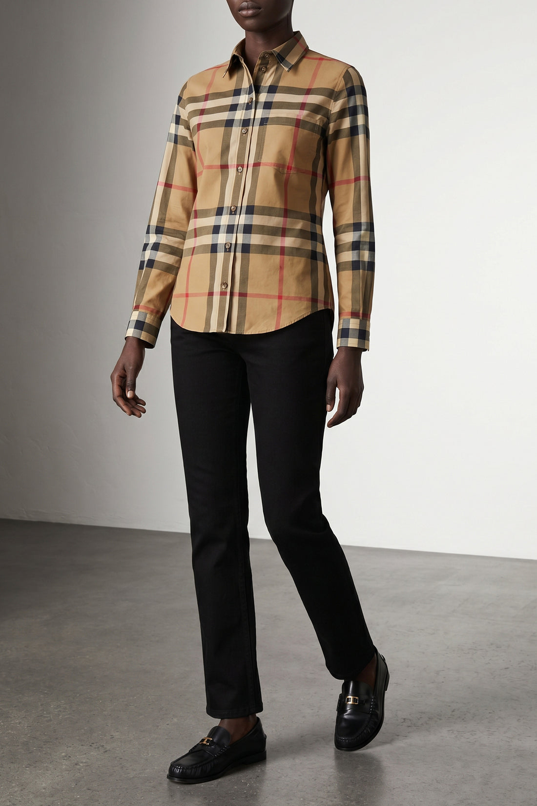 BURBERRY 6 lapwing cotton twill shirt woven