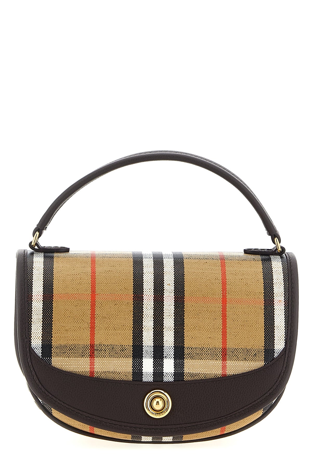 highlands check fabric shoulder bag