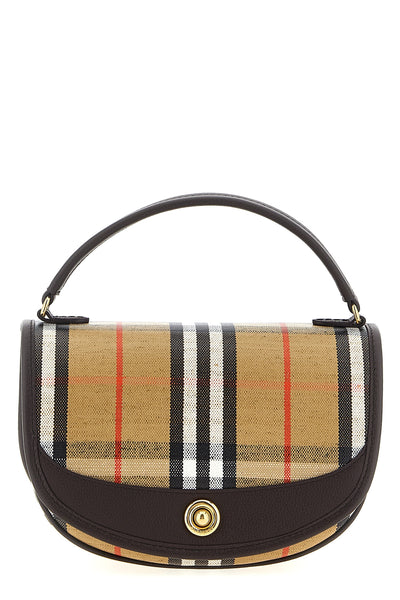 highlands check fabric shoulder bag