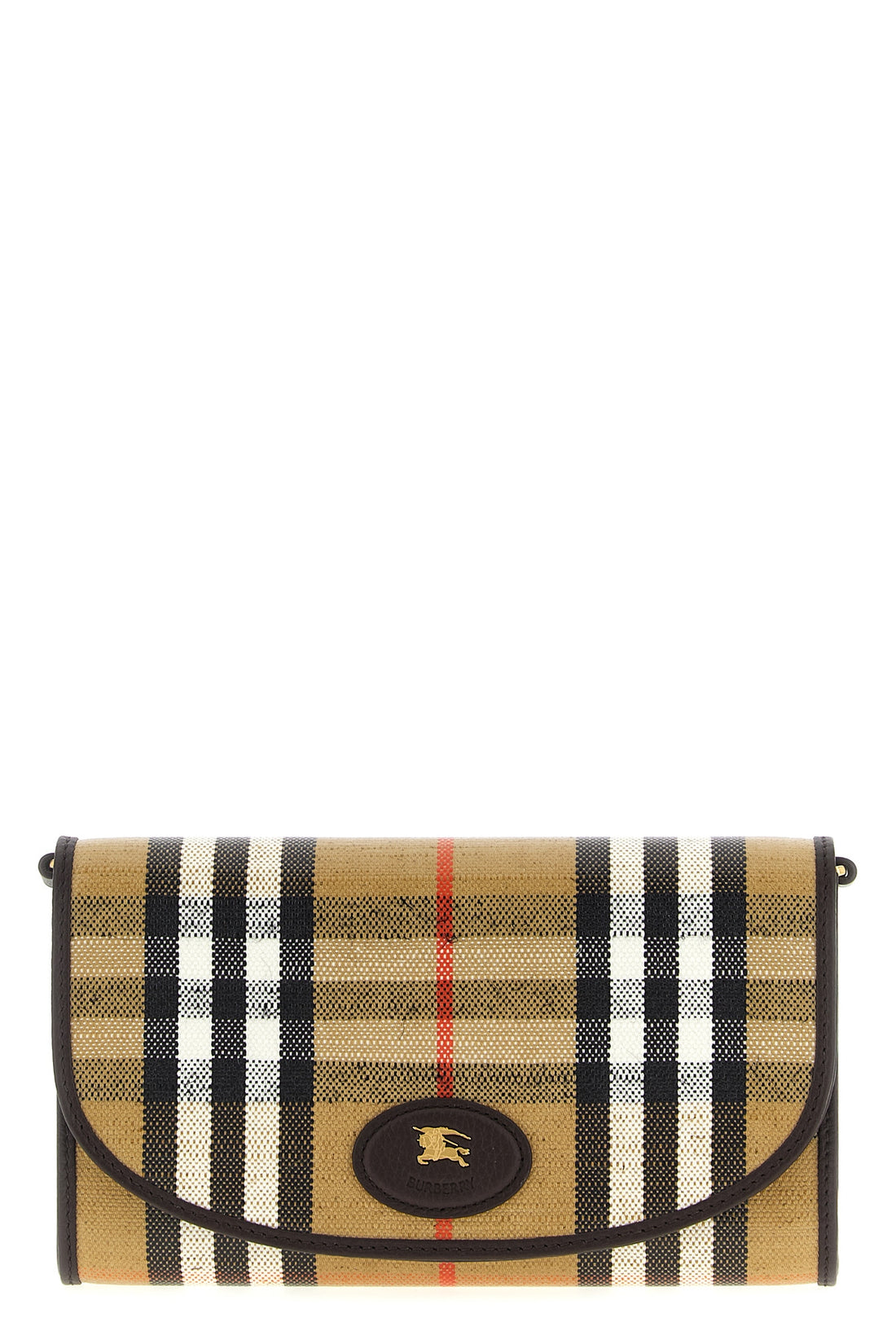 BURBERRY OS highlands wallet on chain in check fabric