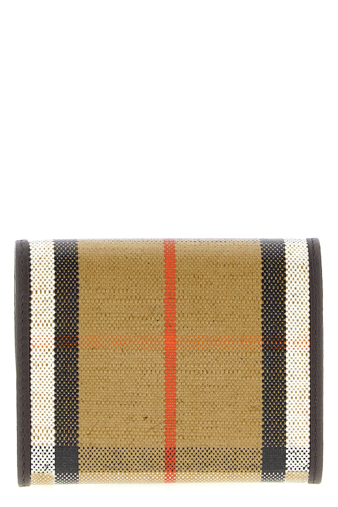 BURBERRY OS burberry check jacquard highlands cotton and linen blend wallet