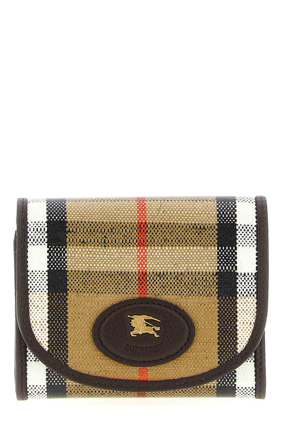 BURBERRY OS burberry check jacquard highlands cotton and linen blend wallet
